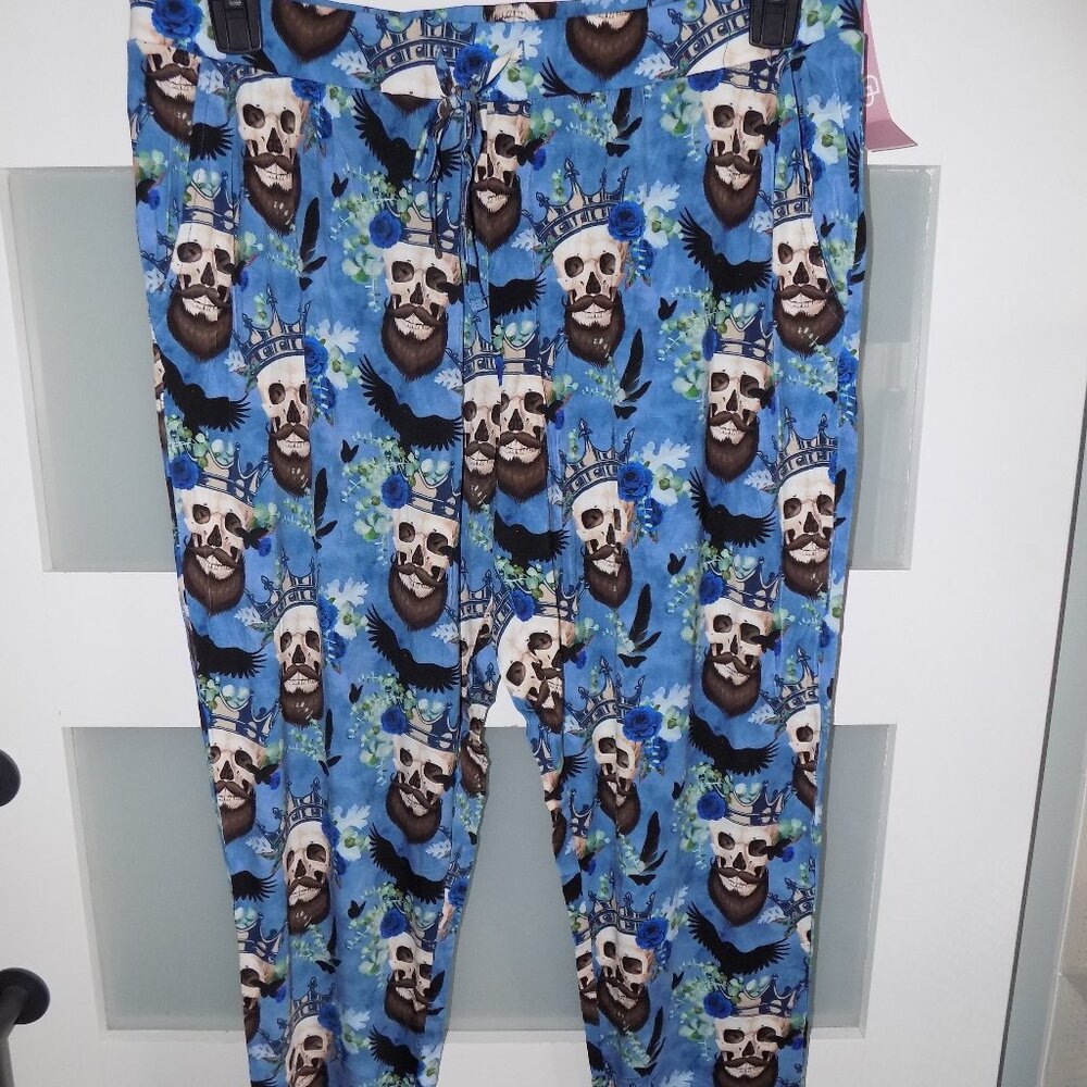 LITTLE BUM BUMS/Bums & Roses Skeleton King Pajama Pants Size XL Women's NEW